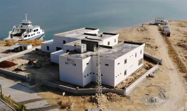 Bozova'da Atatürk Barajında kanocular için tesis yapılıyor