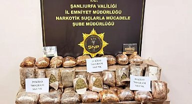 Şanlıurfa’da Otobüs Durduruldu! Valizden 39 Kilo 700 Gram Skunk Çıktı